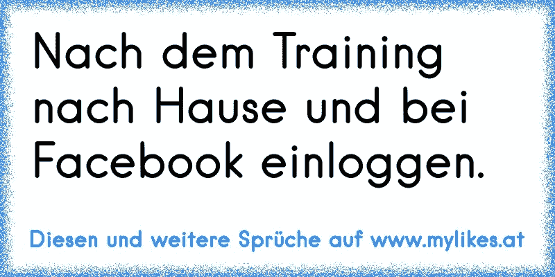 Nach Dem Training Nach Hause Und Bei Facebook Einloggen