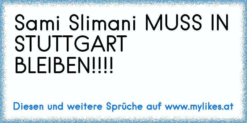 Sami Slimani MUSS IN STUTTGART BLEIBEN!!!!
